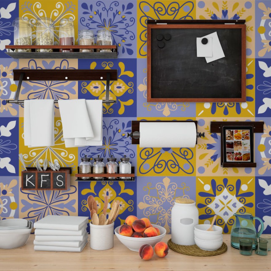 Vinilos decorativos azulejos paredes (24 unidades)