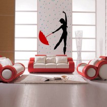 Vinilos decorativos bailando bajo la lluvia
