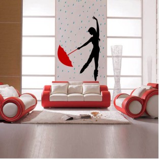 Vinilos decorativos bailando bajo la lluvia