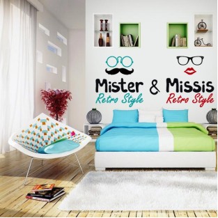 Vinilos y pegatinas cabeceros cama mr and missis