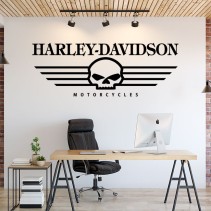 Vinilos decorativos calavera harley davidson