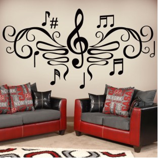 Vinilos decorativos filigrana musical Vinilos decorativos filigrana musical