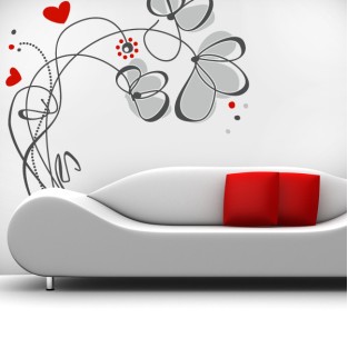 Vinilos decorativos flores love Vinilos decorativos flores love