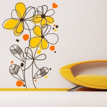 Vinilos decorativos flores románticas spanish 760