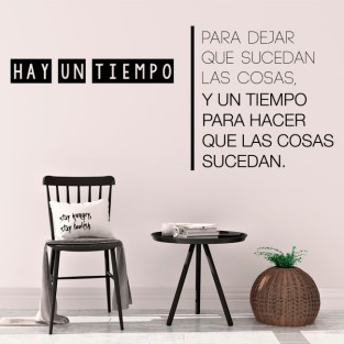 Vinilos decorativos frase hay un tiempo Vinilos decorativos frase hay un tiempo