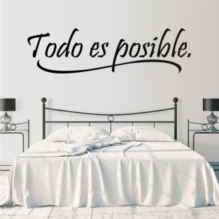 Vinilos decorativos frase todo es posible Vinilos decorativos frase todo es posible
