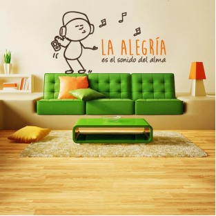 Vinilos decorativos frases alegría
