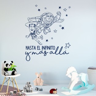Vinilos decorativos frases buzz lightyear y woody toy story