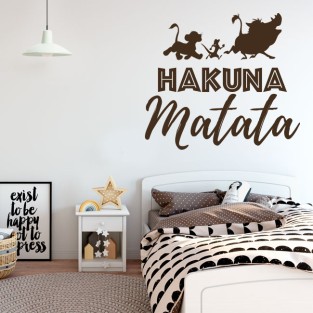 Vinilos decorativos frases el rey león hakuna matata