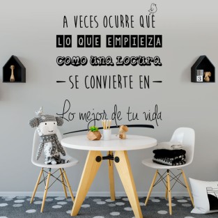 Vinilos decorativos frases lo mejor de tu vida Vinilos decorativos frases lo mejor de tu vida