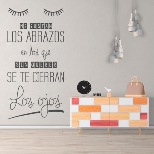 Vinilos decorativos frases me gustan los abrazos Vinilos decorativos frases me gustan los abrazos
