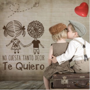 Vinilos decorativos frases románticas te quiero