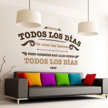 Vinilos decorativos frases todos los días