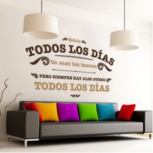 Vinilos decorativos frases todos los días