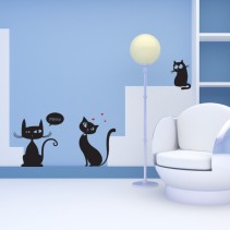 Vinilos decorativos gatos meow