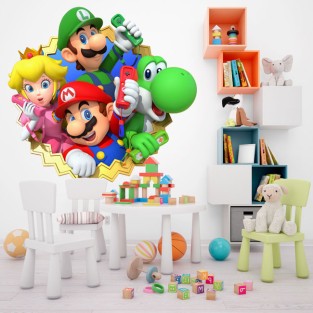 Vinilos decorativos infantiles o juveniles mario party Vinilos decorativos infantiles o juveniles mario party