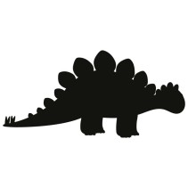 Vinilos infantiles pizarra negra  silueta dinosaurio
