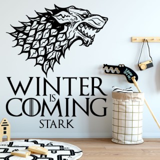 Vinilo decorativos juego de tronos winter is coming stark