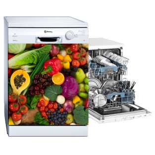 Vinilos decorativos electrodoméstico lavavajillas hortalizas y frutas Vinilos decorativos electrodoméstico lavavajillas hortalizas y frutas
