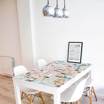 Vinilos collage letras decorativos mesas