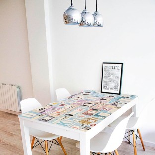 Vinilos collage letras decorativos mesas Vinilos collage letras decorativos mesas