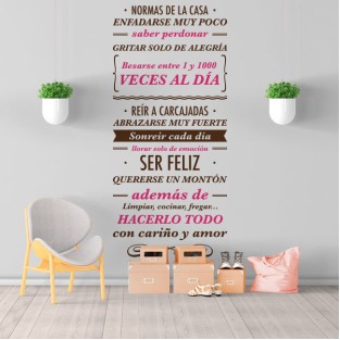 Vinilos decorativos normas de la casa Vinilos decorativos normas de la casa
