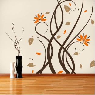 Vinilos decorativos paredes flores multicolor Vinilos decorativos paredes flores multicolor
