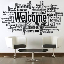 Vinilos decorativos pegatinas bienvenido idiomas