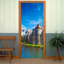 Vinilos para puertas castillo condes de gante