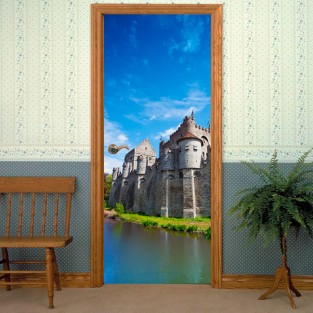Vinilos para puertas castillo condes de gante Vinilos para puertas castillo condes de gante