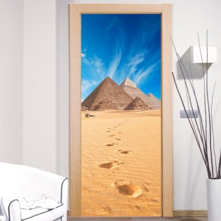 Vinilos decorativos puertas pirámides de guiza