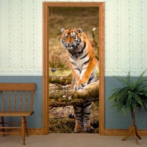 Vinilos para puertas de tigre siberiano