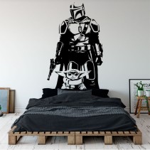 Vinilos decorativos star wars the mandalorian