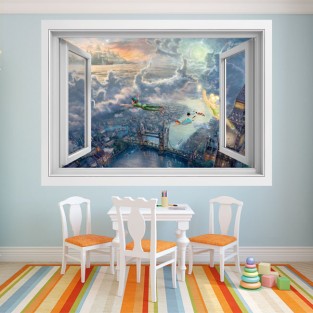 Vinilos ventana 3d peter pan Vinilos ventana 3d peter pan
