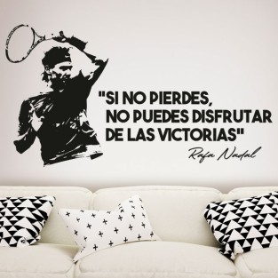 Vinilos decorativos y pegatinas frase rafa nadal