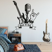 Vinilos decorativos y pegatinas rock and roll