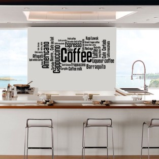 Vinilos decorativos y pegatinas tipos de café