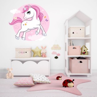 Vinilos decorativos y pegatinas unicornio infantil