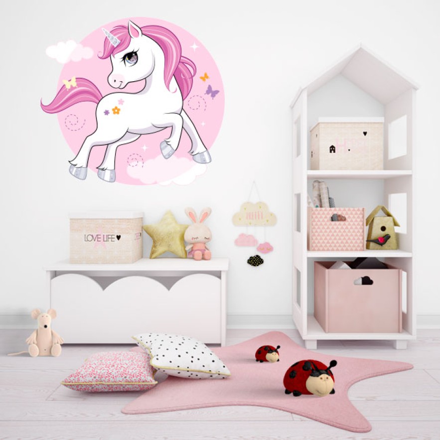 Vinilos decorativos y pegatinas unicornio infantil