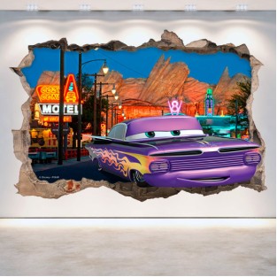 Vinilos disney cars 2 agujero pared 3d Vinilos disney cars 2 agujero pared 3d