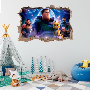 Vinilos disney lightyear agujero 3d Vinilos disney lightyear agujero 3d