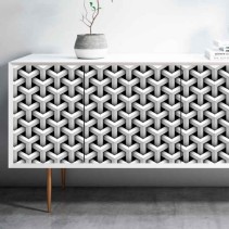 Vinilos para decorar muebles o armarios efecto óptico