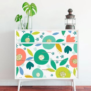 Vinilos flores de colores para decorar muebles y armarios Vinilos flores de colores para decorar muebles y armarios