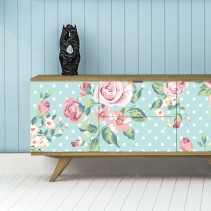 Vinilos para decorar muebles y armarios flores