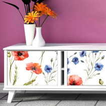 Vinilos flores para armarios y muebles