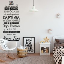 Vinilos decorativos la vida es como una cámara