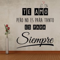 Vinilos frases te amo para siempre