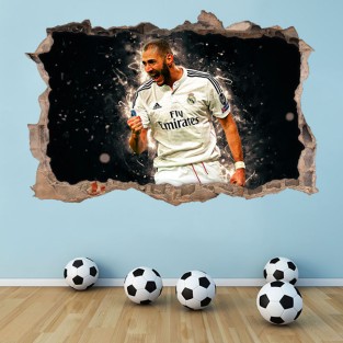 Vinilos fútbol 3d karim benzema