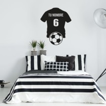 Vinilos fútbol camiseta nombre y número personalizado