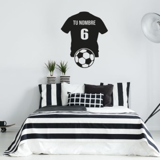 Vinilos fútbol camiseta nombre y número personalizado